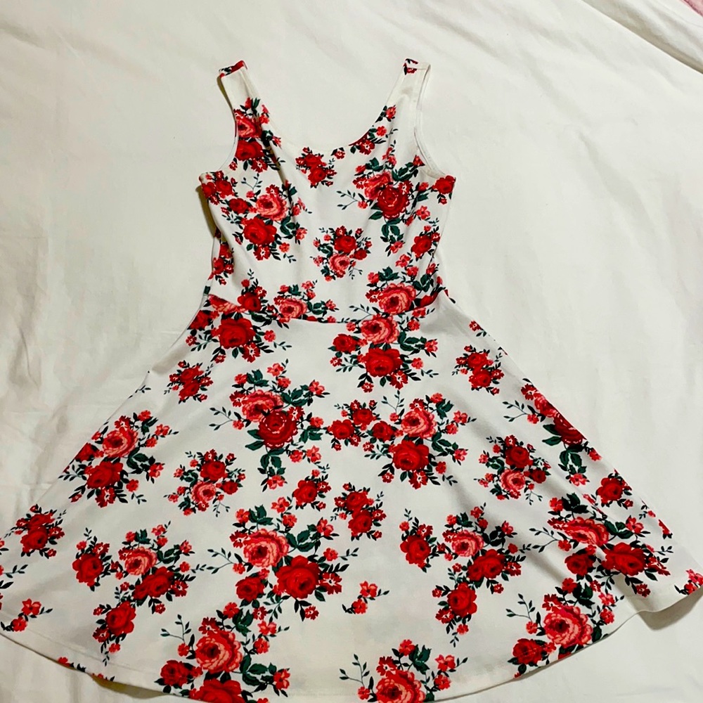 White floral dress